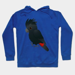 An illustration of a cute red tailed black cockatoo Hoodie